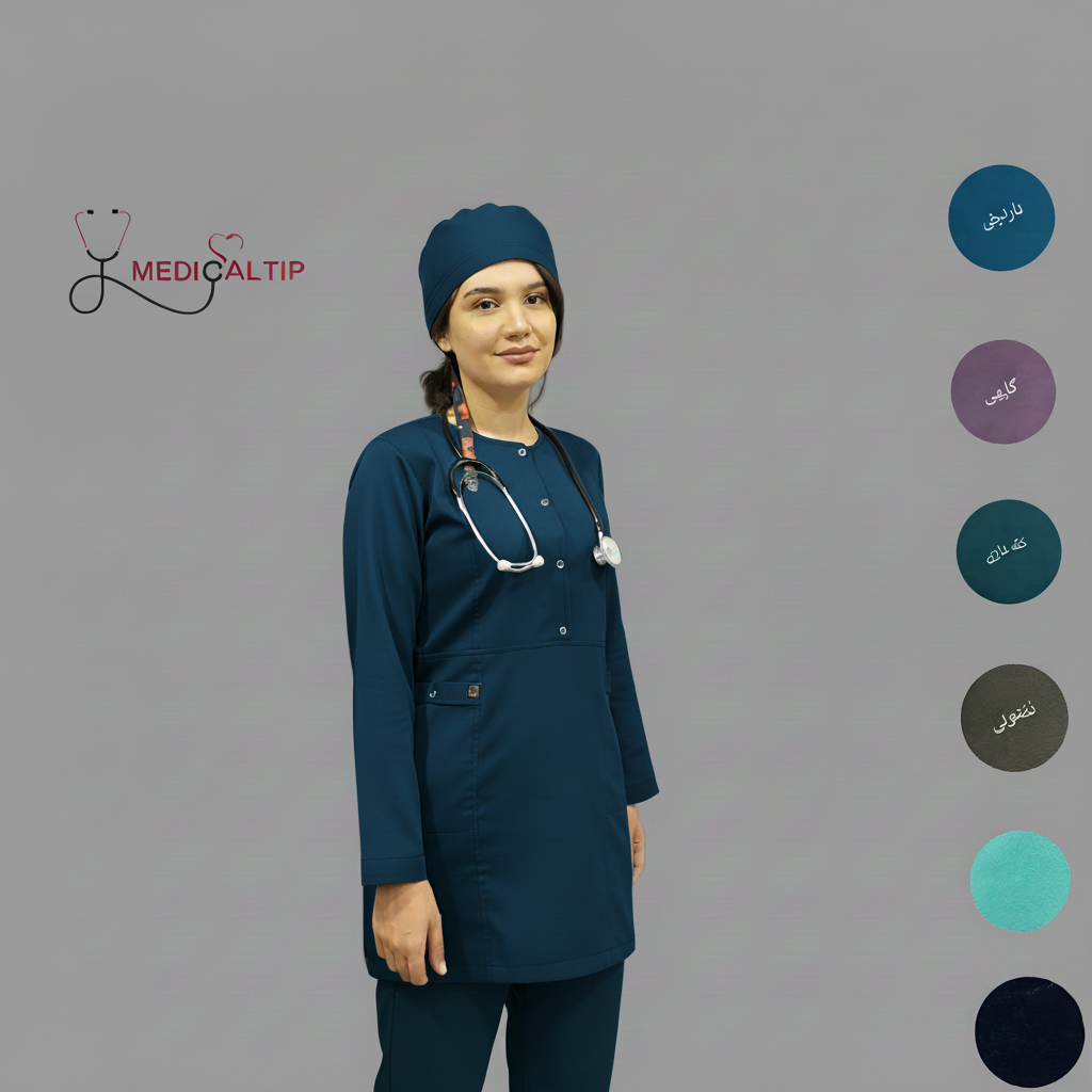 اسکراب زنانه مدل لاوین دکمه دار